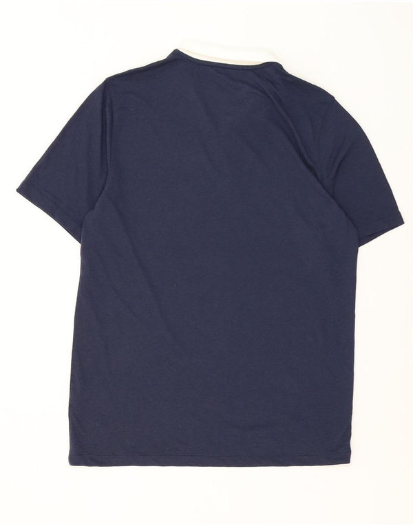Nike Mens Rugby Polo Shirt Medium Navy Blue Polyester