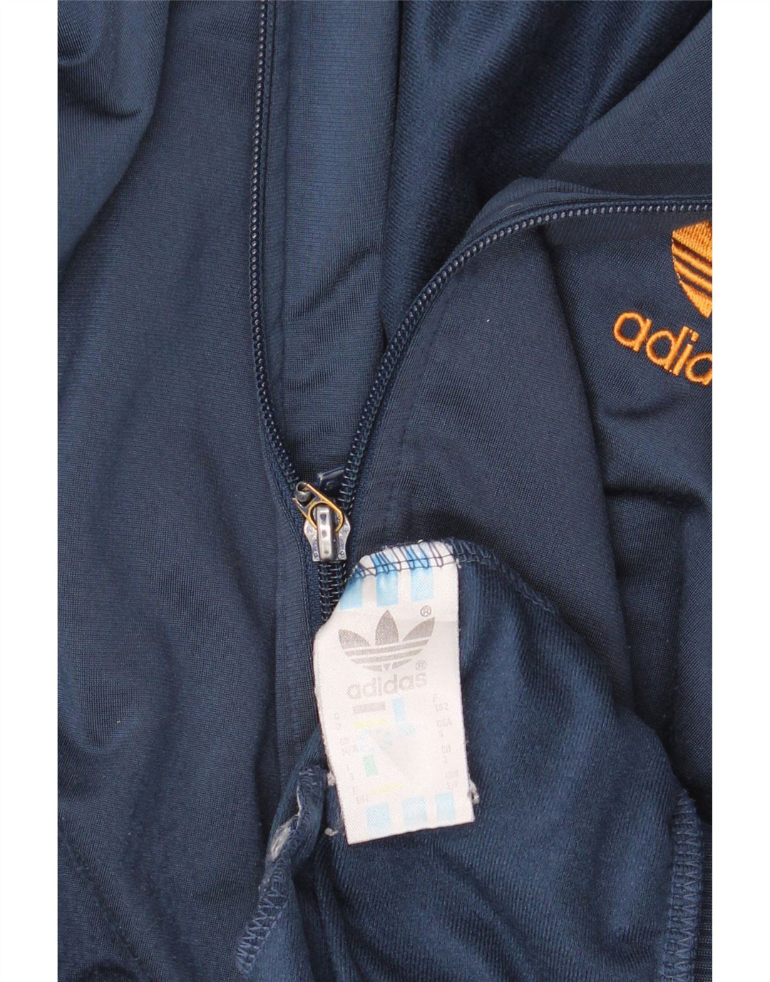 Adidas Mens Tracksuit Top Jacket UK 34/36 Small Navy Blue Polyester