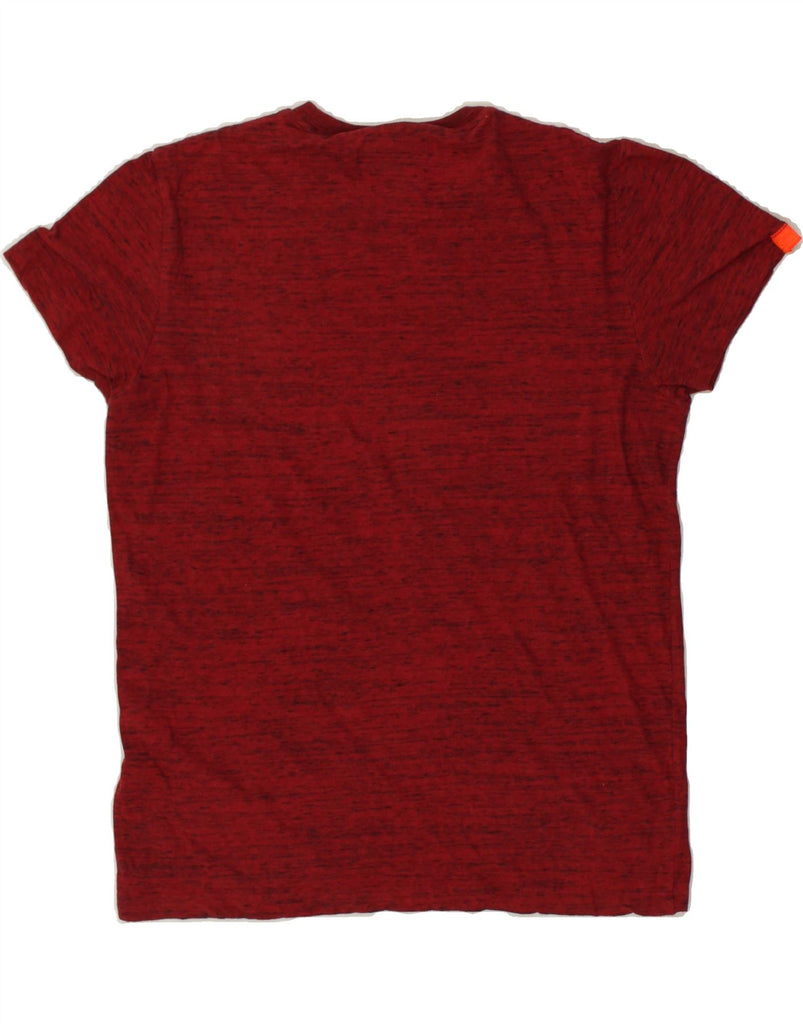 SUPERDRY Mens Slim T-Shirt Top Large Red Flecked Cotton | Vintage Superdry | Thrift | Second-Hand Superdry | Used Clothing | Messina Hembry 