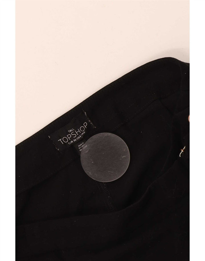 Topshop Womens Wrap Skirt UK 8 Small W28 Black Polyester