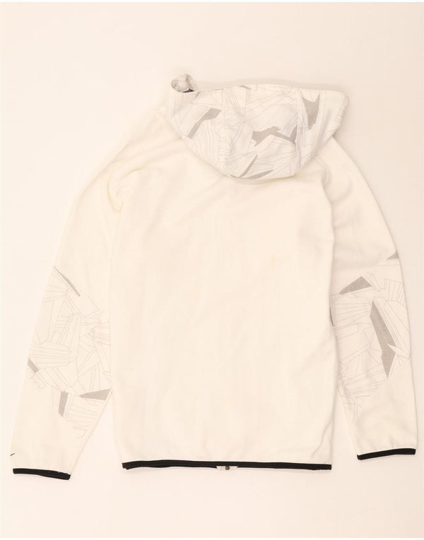 Nike Boys Air Graphic Zip Hoodie Sweater 13-14 Years XL White Geometric
