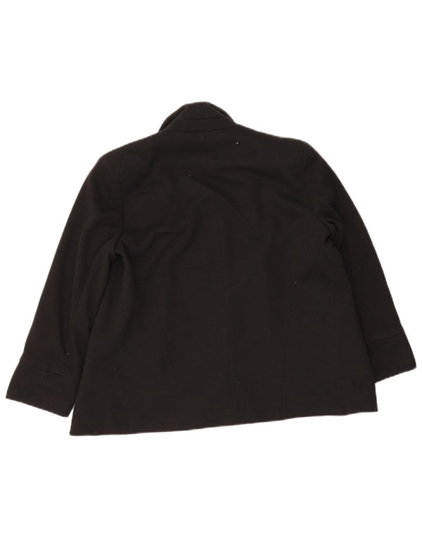 Topshop Womens Open Blazer Jacket UK 10 Small  Black Polyester