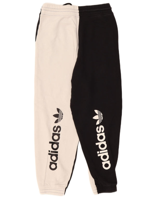 Adidas Womens Tracksuit Trousers Joggers UK 12 Medium Black Colourblock