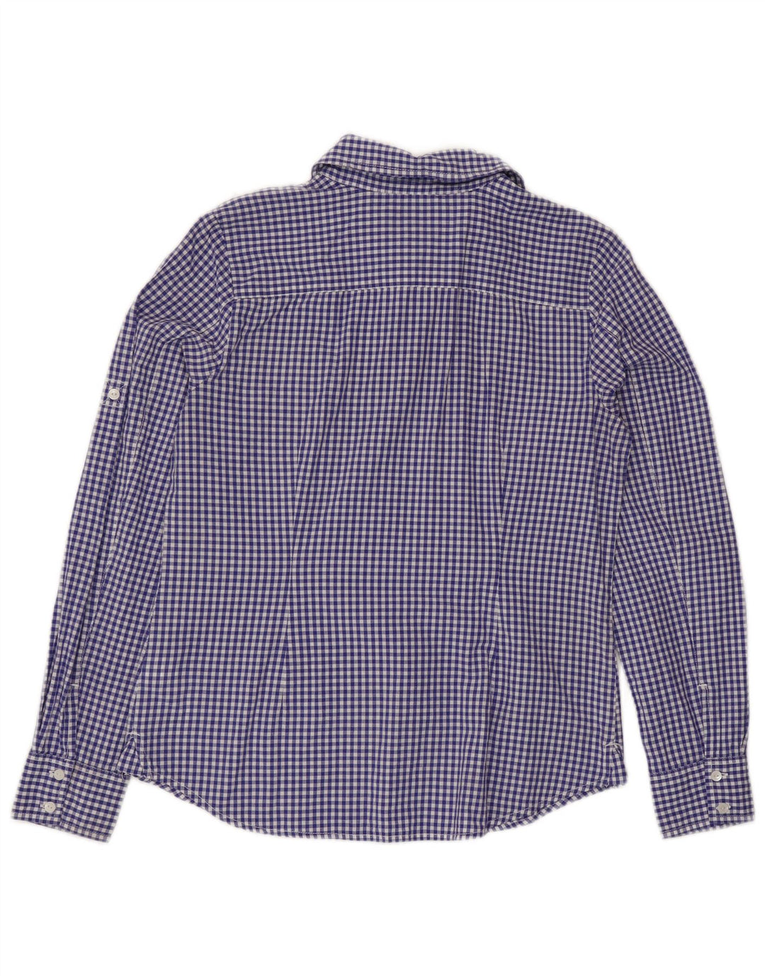 Tommy Hilfiger Womens Shirt UK 12 Medium Blue Gingham Cotton
