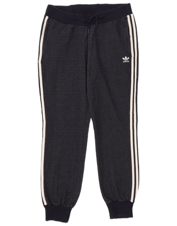 Adidas Womens Tracksuit Trousers Joggers UK 14 Large  Navy Blue Cotton