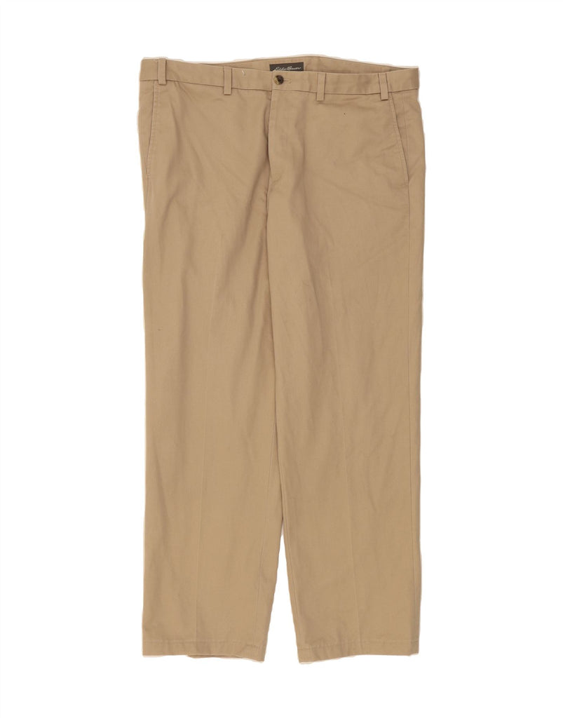 EDDIE BAUER Mens Straight Chino Trousers W40 L33 Beige Cotton Vintage Eddie Bauer and Second-Hand Eddie Bauer from Messina Hembry 