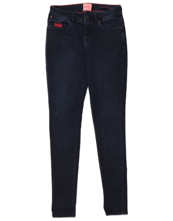 Superdry Womens Standard Super Skinny Jeans W26 L30 Navy Blue Cotton