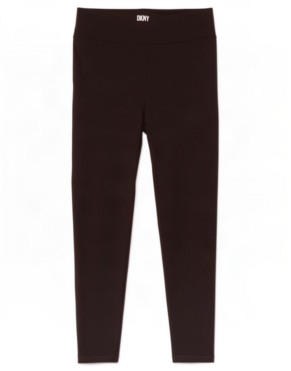 Dkny Womens Leggings UK 14 Medium Black Polyester