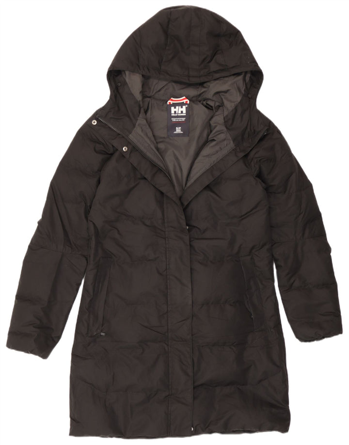 Helly Hansen Womens Hooded Padded Coat UK 10 Small Black Polyester