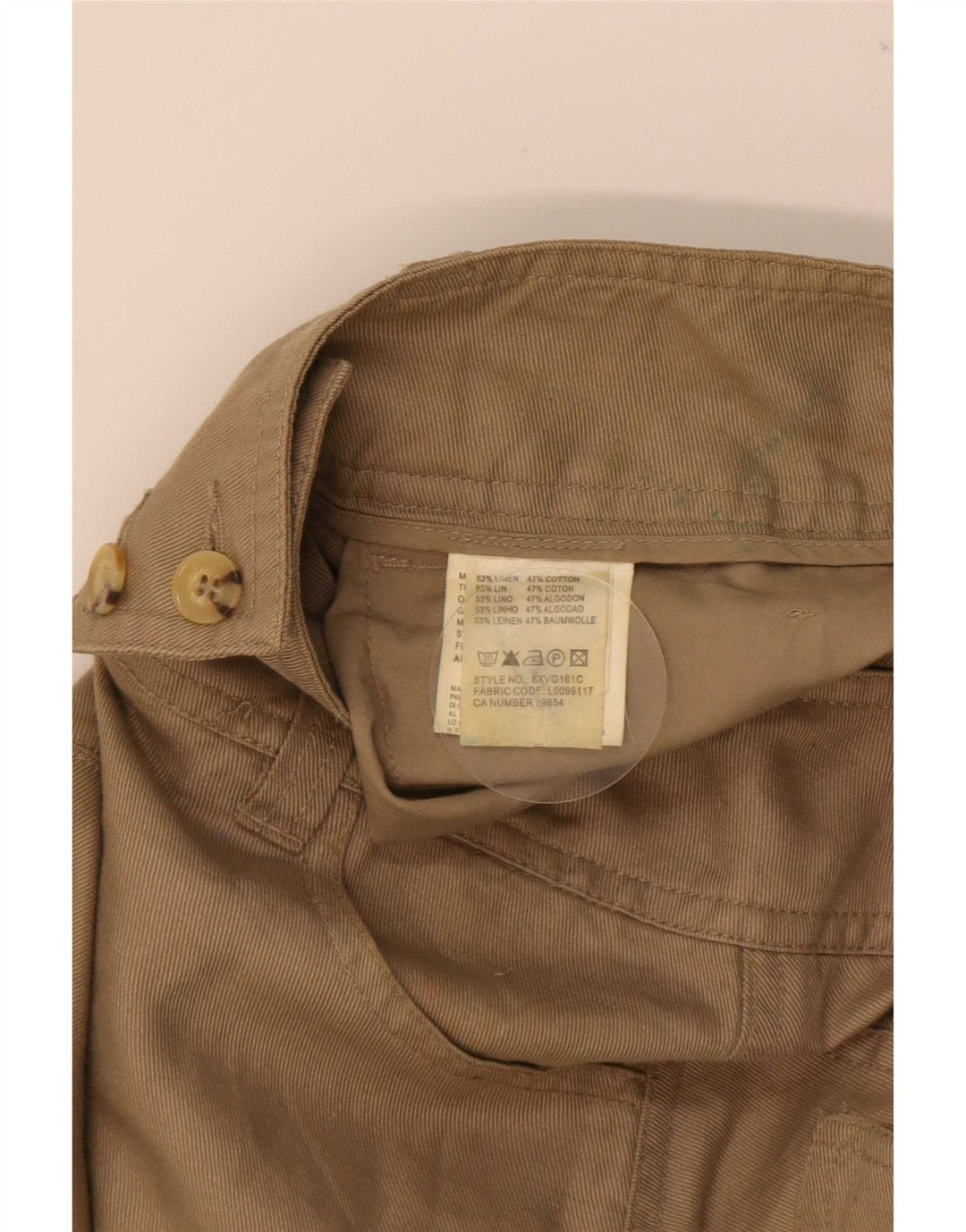 Marlboro Classics Womens A-Line Skirt EU 38 Medium W26 Khaki Linen