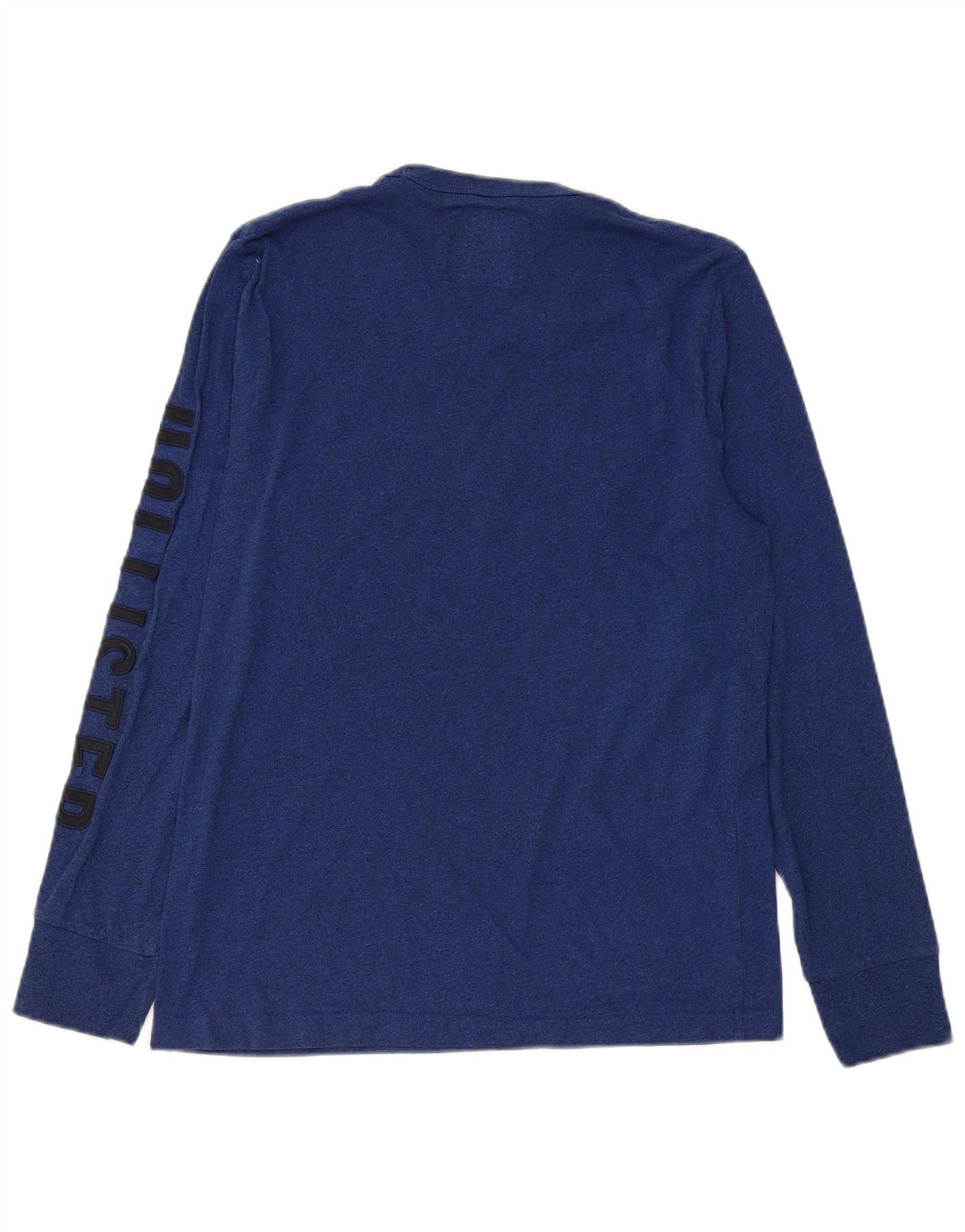 Hollister Mens Graphic Top Long Sleeve Medium Navy Blue Flecked