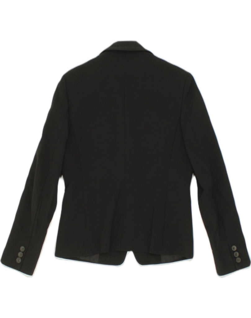 MAX MARA Womens 2 Button Blazer Jacket UK 12 Medium Black Acetate | Vintage Max Mara | Thrift | Second-Hand Max Mara | Used Clothing | Messina Hembry 