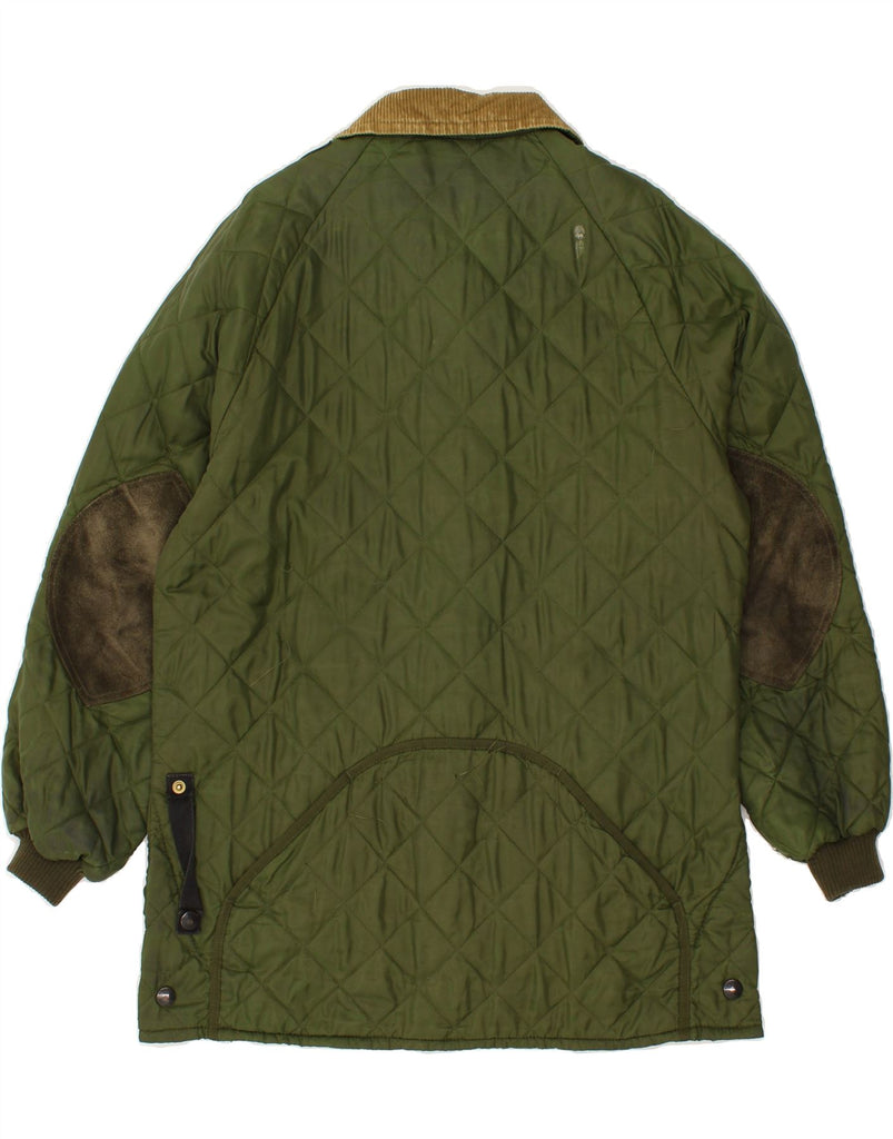 BARBOUR Mens Quilted Jacket UK 38 Medium Green | Vintage Barbour | Thrift | Second-Hand Barbour | Used Clothing | Messina Hembry 