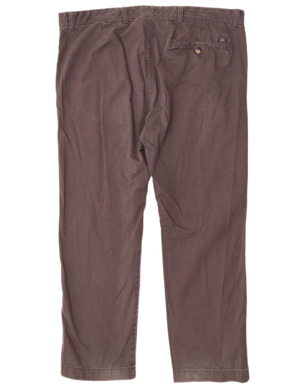Marks & Spencer Mens Straight Chino Trousers W40 L29 Grey Cotton