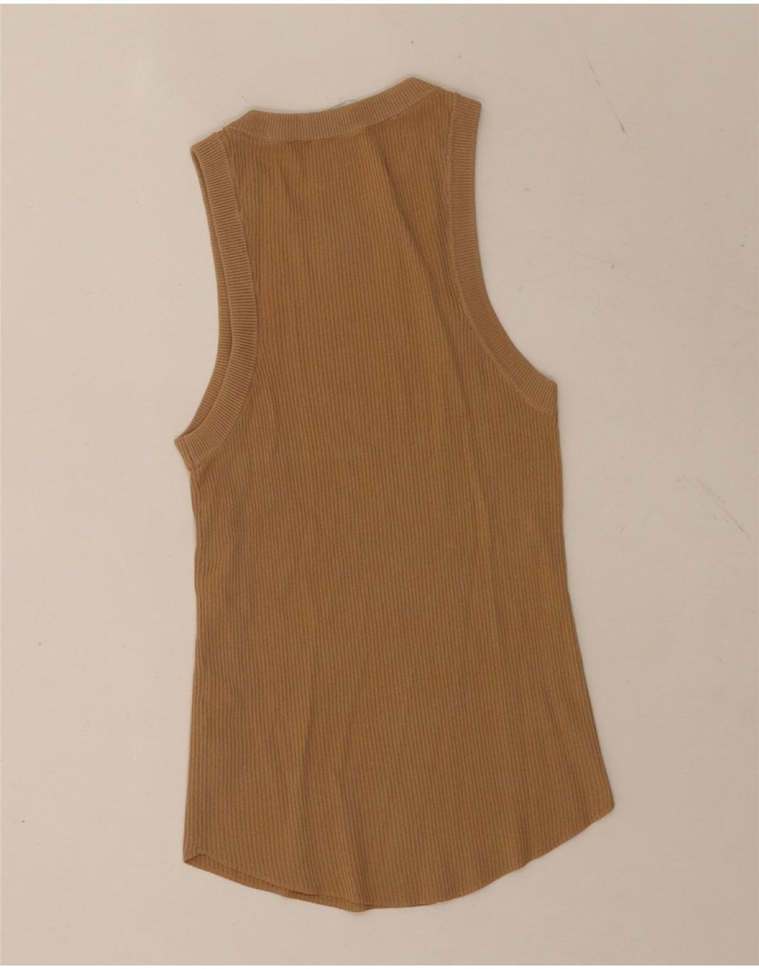 Zara Womens Vest Top UK 12 Medium Brown Polyester