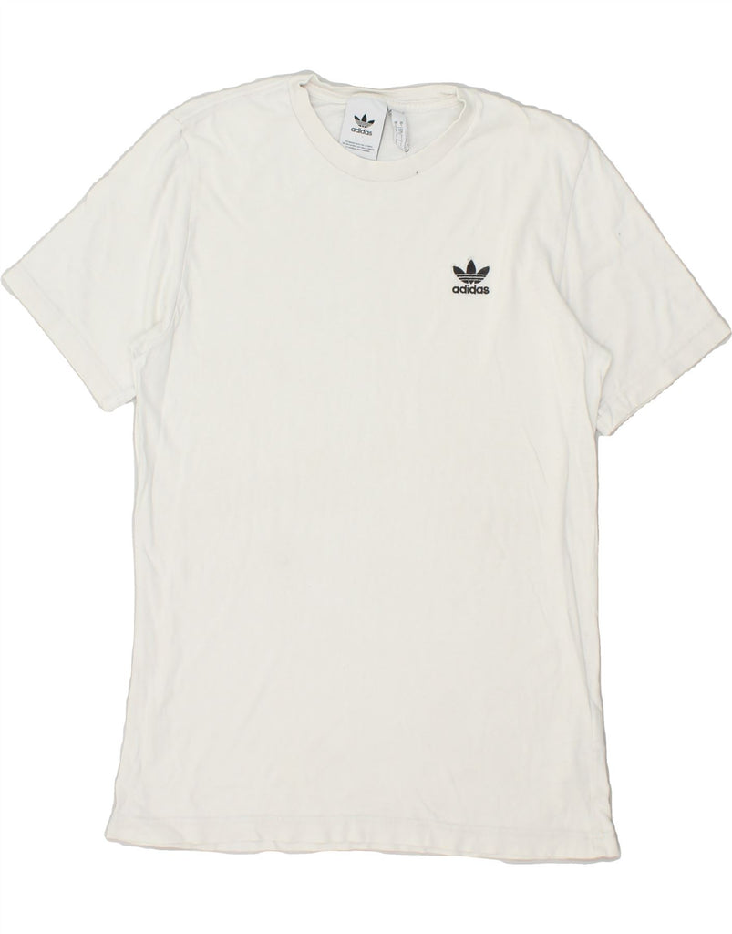 ADIDAS Mens T-Shirt Top Small White Cotton Vintage Adidas and Second-Hand Adidas from Messina Hembry 