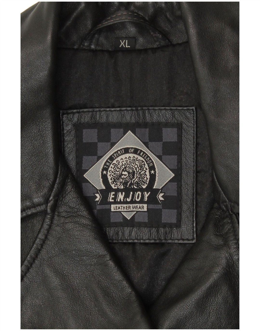 ENJOY Womens Leather Jacket UK 18 XL Black