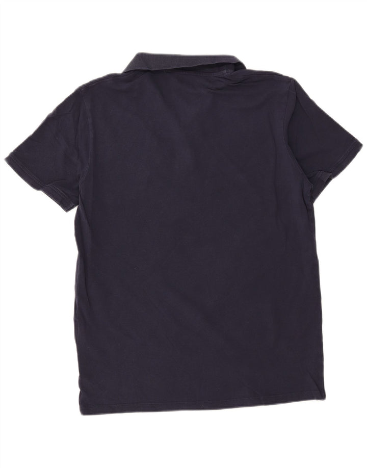 Jack & Jones Mens Polo Shirt Large Navy Blue Cotton