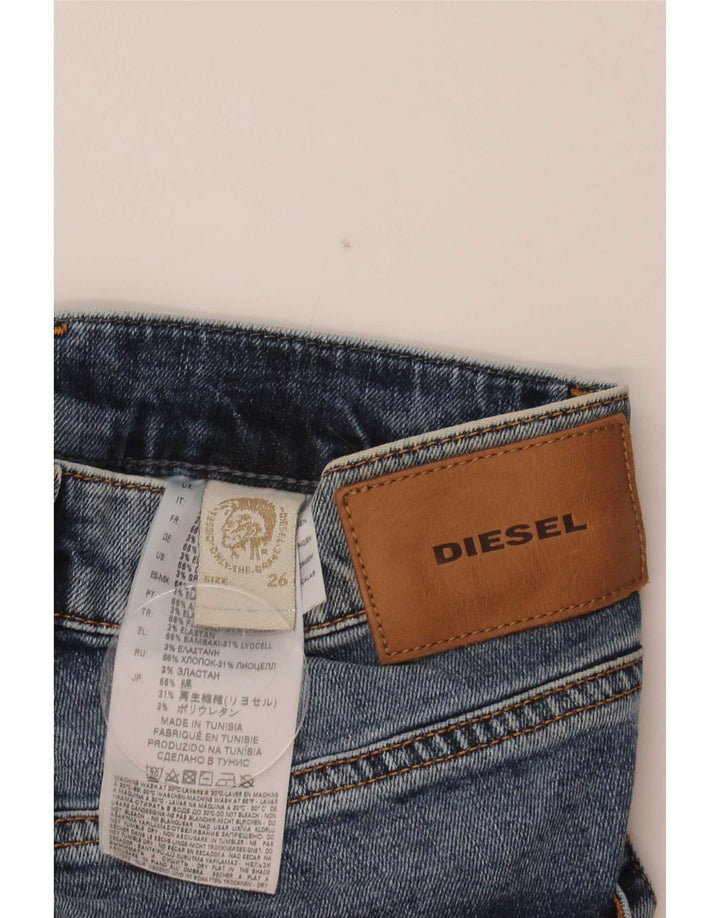 Diesel Womens Angels Straight Jeans W26 L26 Blue Cotton