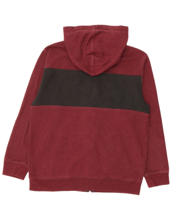 Vans Boys Graphic Zip Hoodie Sweater 12-13 Years Large Burgundy Colourblock