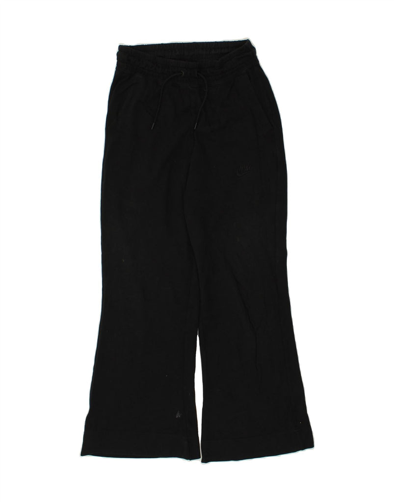 NIKE Womens Tracksuit Trousers UK 4 XS Black Cotton | Vintage Nike | Thrift | Second-Hand Nike | Used Clothing | Messina Hembry 