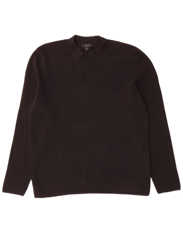 Cos Womens Turtle Neck Jumper Sweater UK 14 Medium Black Cotton