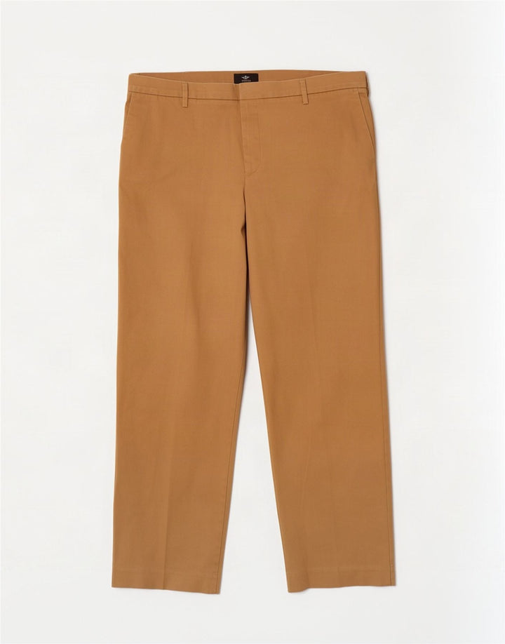 Dockers Mens Classic Fit Chino Trousers W42 L32 Beige Polyester