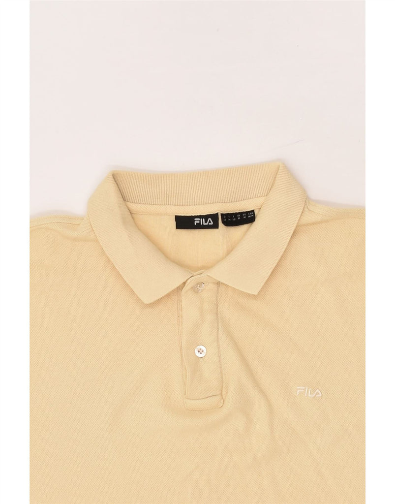 FILA Mens Polo Shirt Medium Yellow | Vintage Fila | Thrift | Second-Hand Fila | Used Clothing | Messina Hembry 