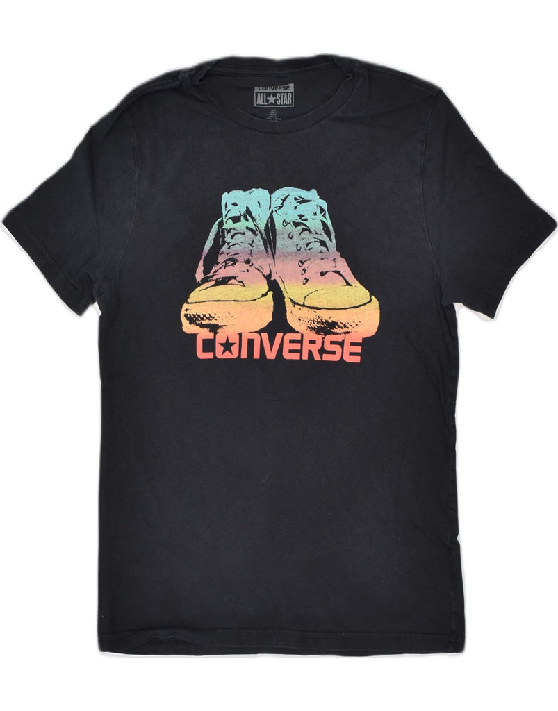 CONVERSE Mens Graphic T-Shirt Top Small Black Cotton | Vintage | Thrift | Second-Hand | Used Clothing | Messina Hembry 