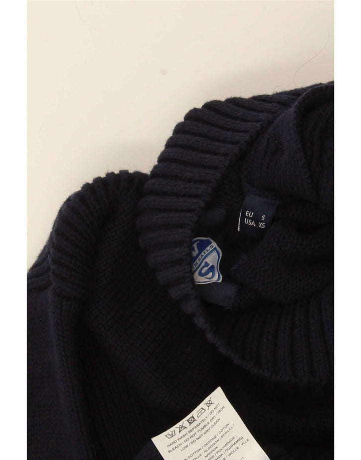 North Sails Womens Button Neck Jumper Sweater UK 10 Small Navy Blue