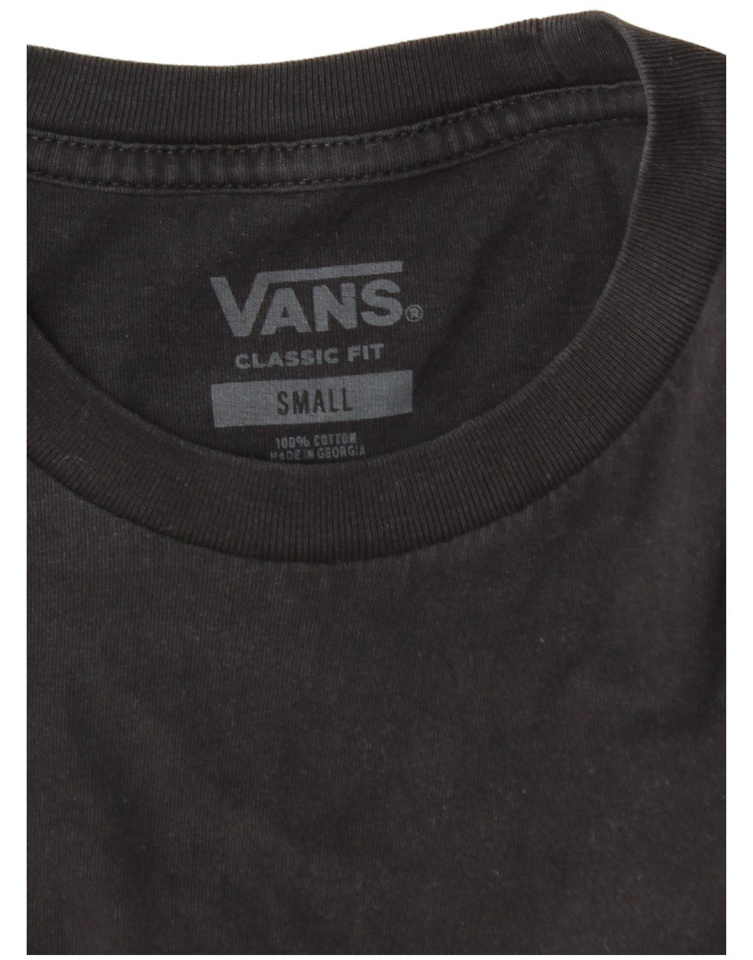 VANS Mens Classic Fit T-Shirt Top Small Black Cotton