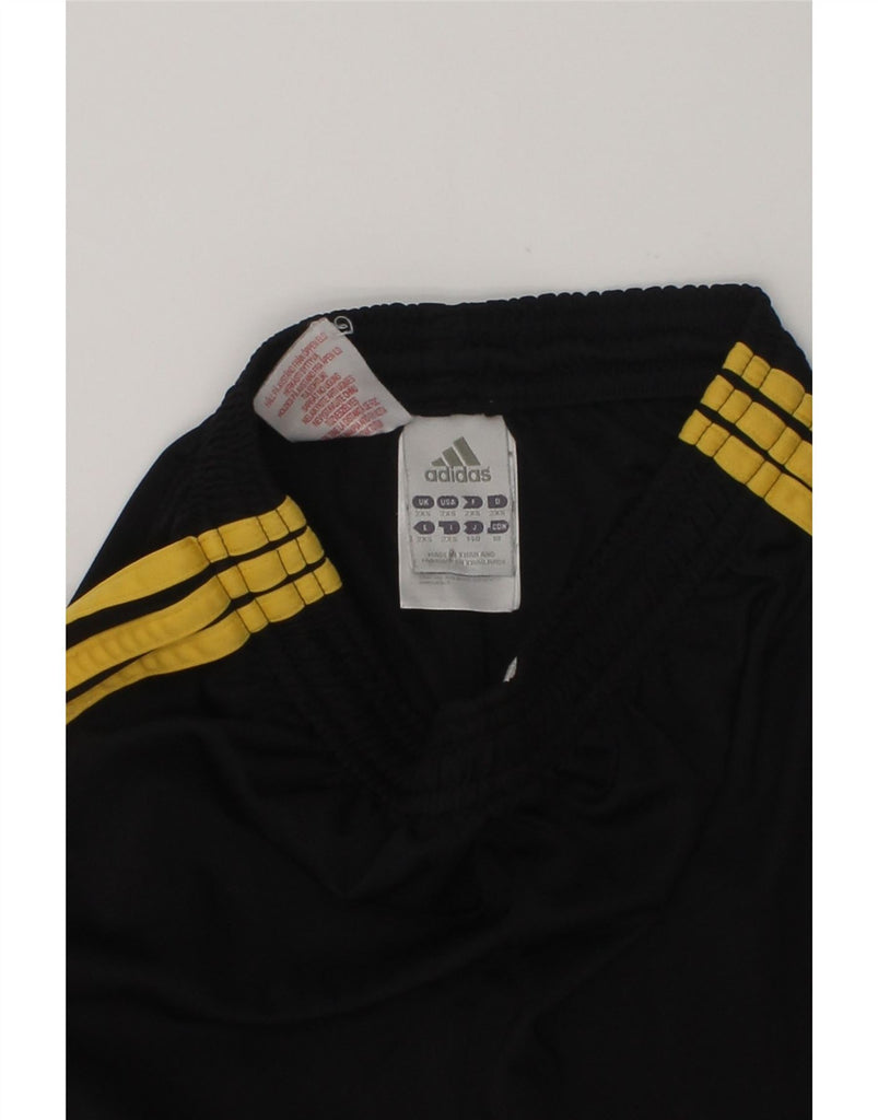 ADIDAS Boys Climalite Graphic Sport Shorts 9-10 Years 2XS Black Polyester | Vintage Adidas | Thrift | Second-Hand Adidas | Used Clothing | Messina Hembry 