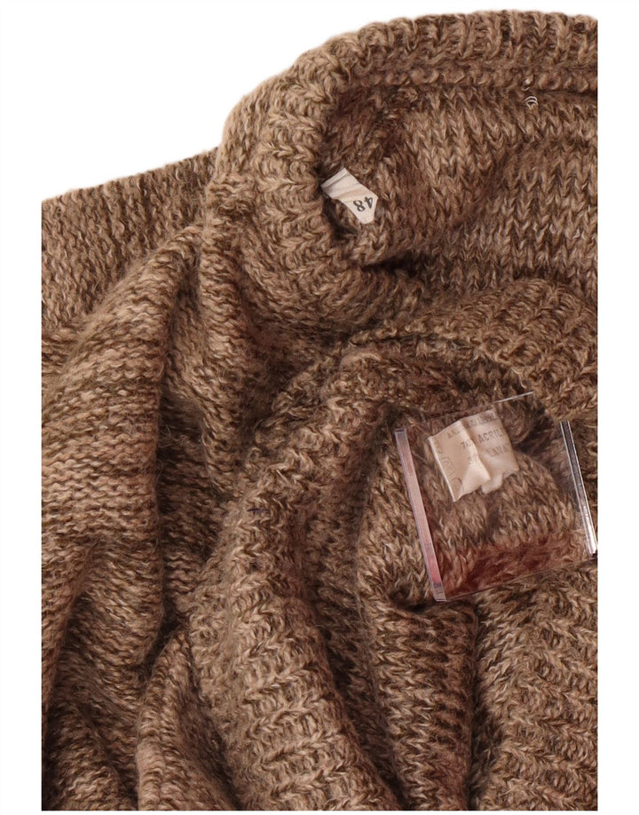 Vintage Mens Crew Neck Jumper Sweater IT 48 Medium Brown Flecked Acrylic
