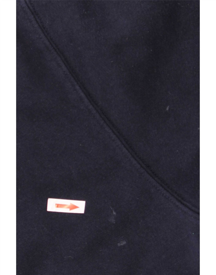 Fila Mens Graphic Hoodie Jumper Medium Navy Blue Cotton