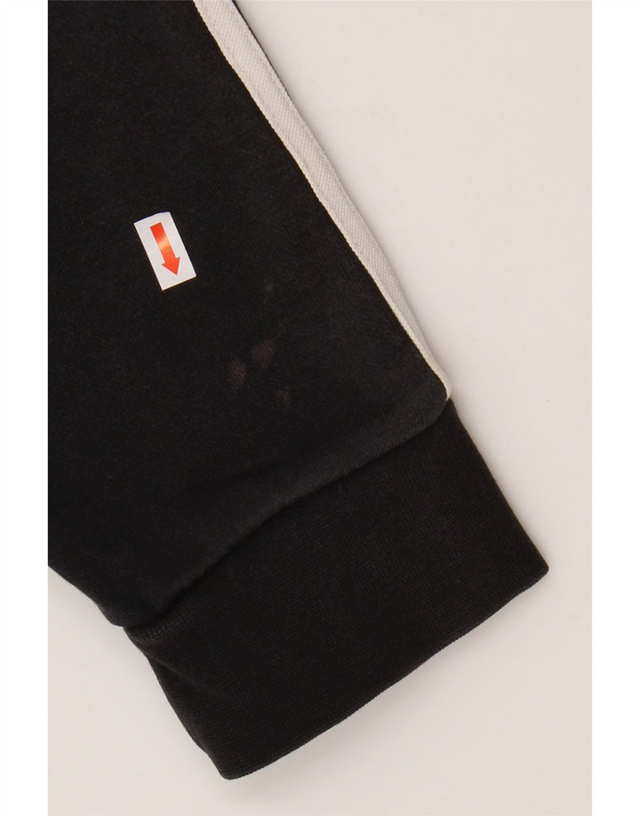 ADIDAS Mens Zip Hoodie Sweater Large Black Cotton