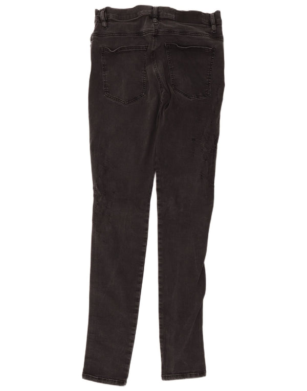 Diesel Womens D-Istort Distressed Super Skinny Jeans W31 L32 Black Cotton