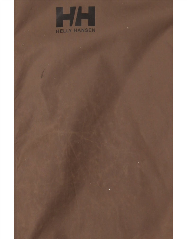 Helly Hansen Mens Hooded Rain Jacket UK 40 Large Beige Polyamide