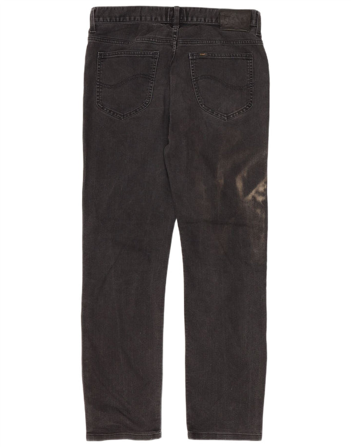 Lee Mens Rider Straight Jeans W33 L29 Grey Cotton