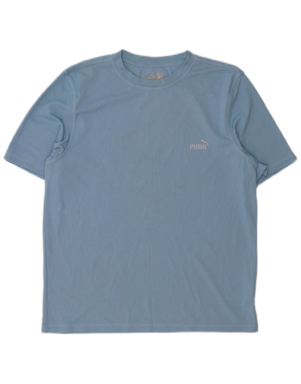 PUMA Mens T-Shirt Top Large Blue Polyester
