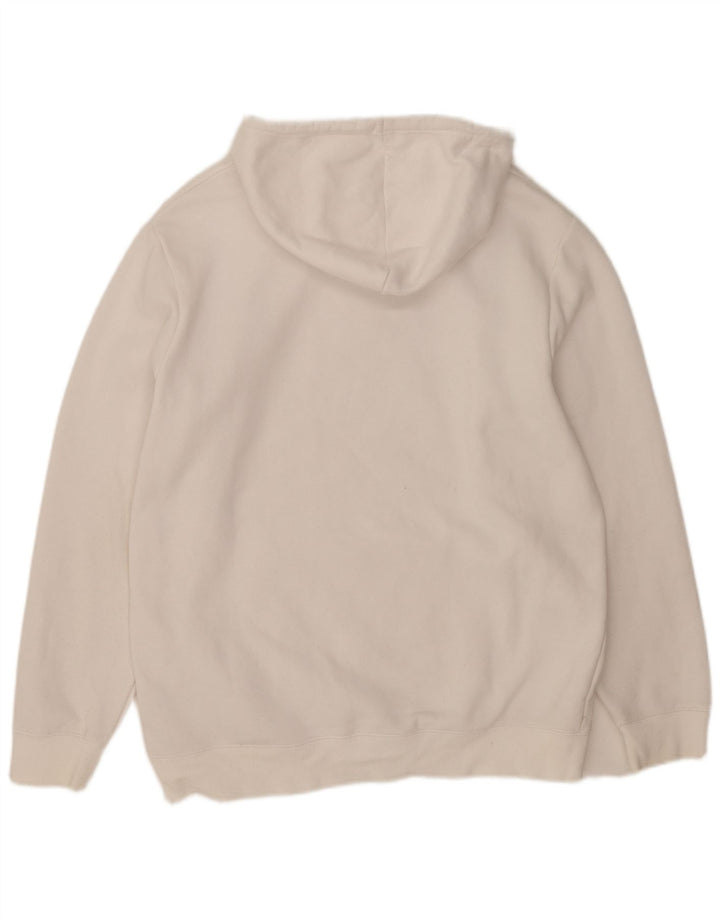 Fila Mens Hoodie Jumper Large White Cotton