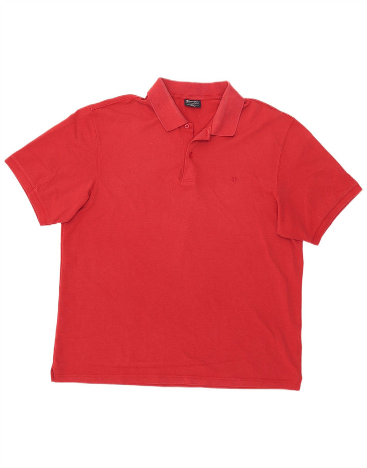Champion Mens Polo Shirt 2XL Red Cotton