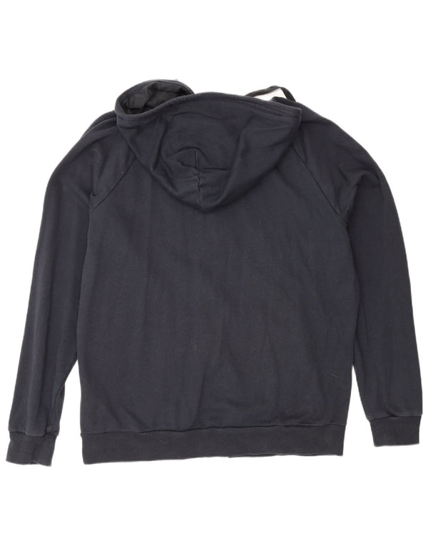 Under Armour Mens Zip Hoodie Sweater Large Navy Blue Cotton