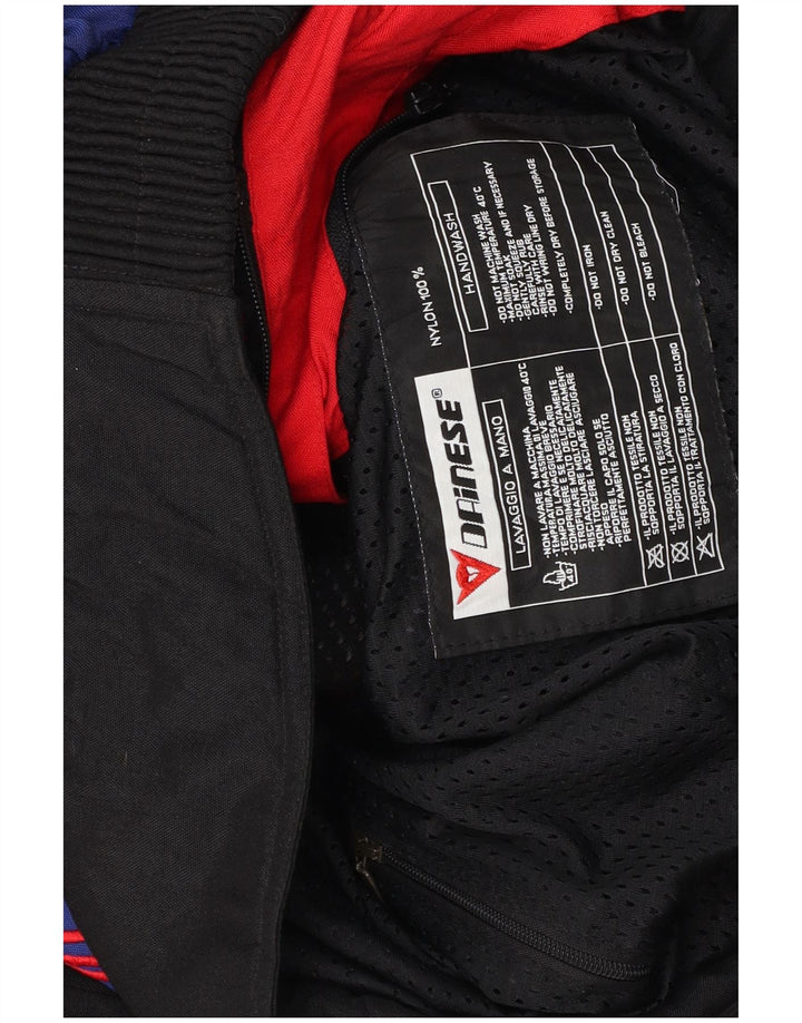Dainese Mens Motorcycle Graphic Racer Jacket UK 38 Medium Red Colourblock