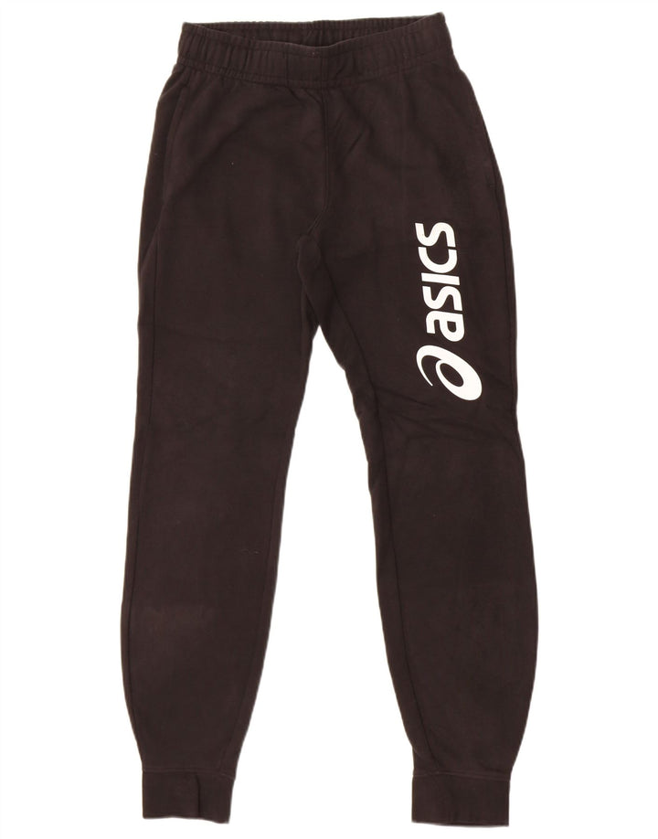 Asics Mens Graphic Tracksuit Trousers Joggers Small  Black Cotton
