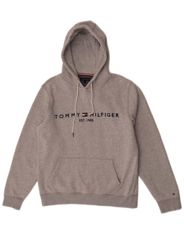 Tommy Hilfiger Mens Graphic Hoodie Jumper Medium Grey