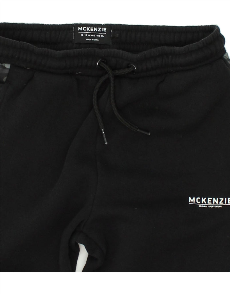 MCKENZIE Boys Tracksuit Trousers Joggers 13-14 Years Black Cotton | Vintage Mckenzie | Thrift | Second-Hand Mckenzie | Used Clothing | Messina Hembry 