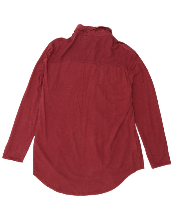 EDDIE BAUER Womens Shirt UK 16 Large Maroon Cotton