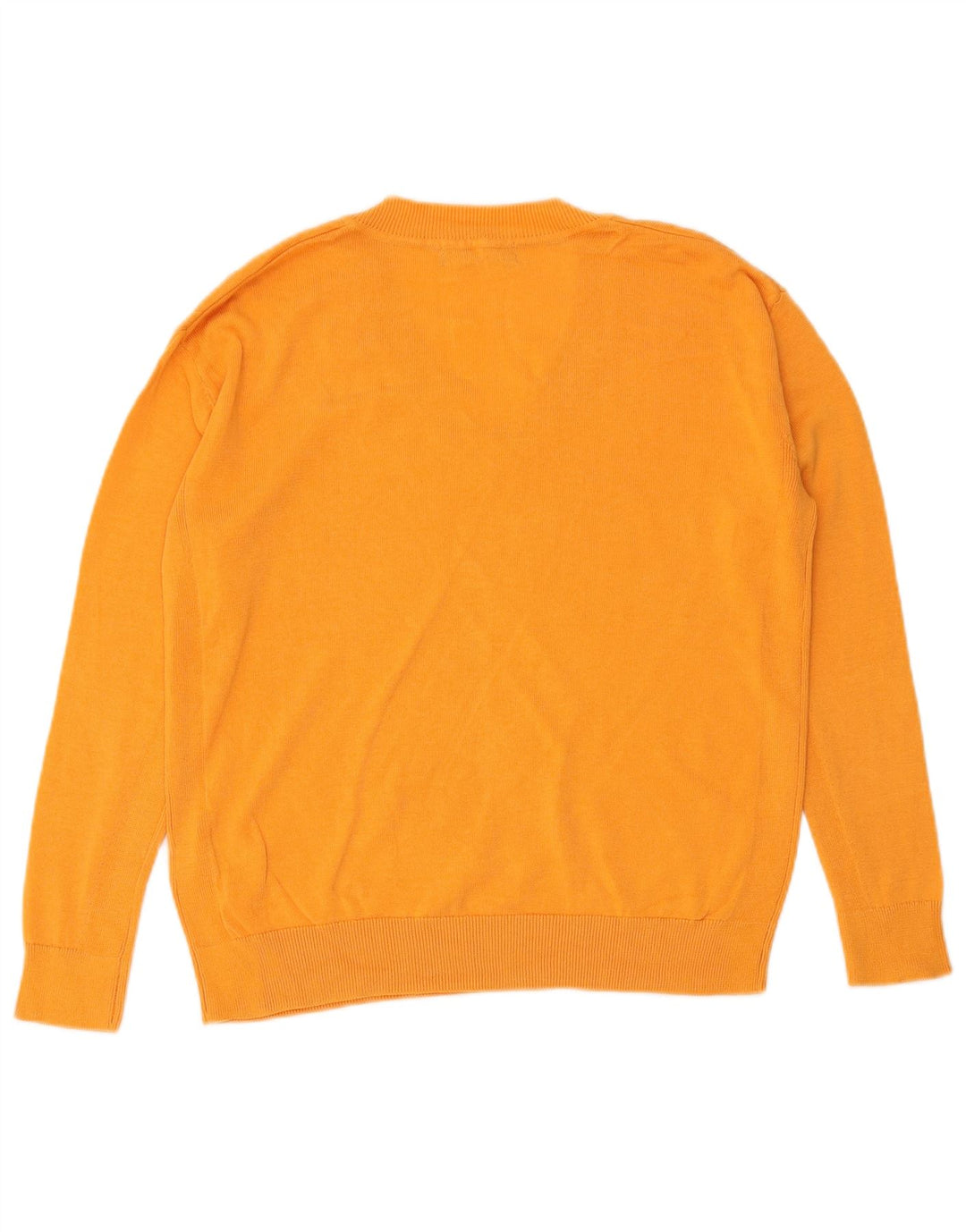 MARKS & SPENCER Womens Oversized V-Neck Jumper Sweater UK 10 Small Orange