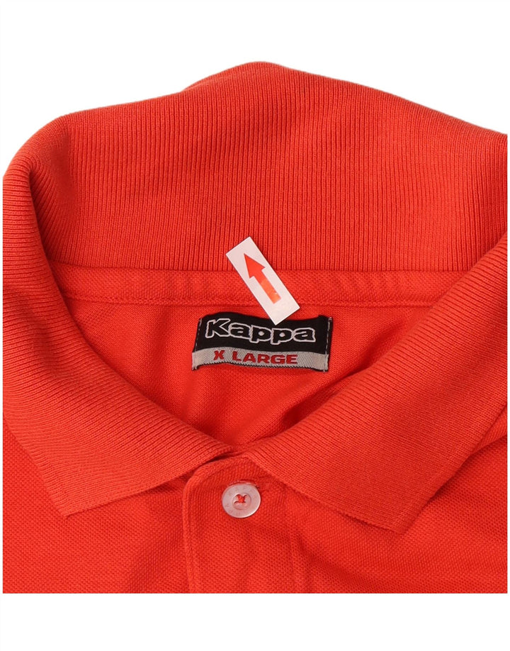 Kappa Mens Polo Shirt XL Orange Cotton