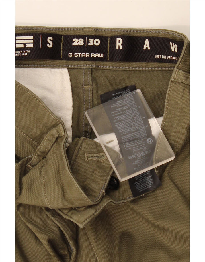 G-STAR Mens Slim Cargo Trousers W28 L30 Khaki Cotton